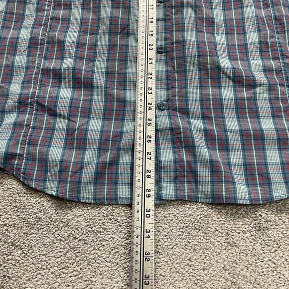 Columbia Silver Ridge Shirt Men Medium Multicolor Plaid Button Down Short Sleeve - Picture 11 of 12